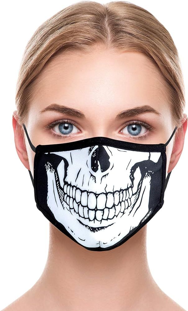 Odd Face Mask Cloth Face Shield Washable, Skeleton, Adult Men's & Women's | Amazon (US)