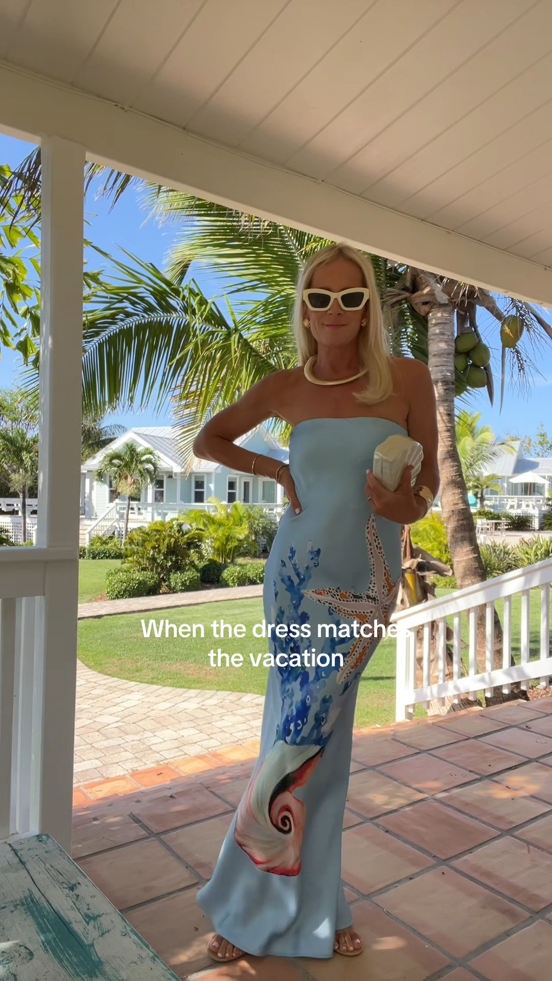 Dress to match the trip is a must! Obsessed with this Anthropologie dress I recently wore to a wedding in the Bahamas! Under $200 and so chic! I’m in a small 🐚🐚 