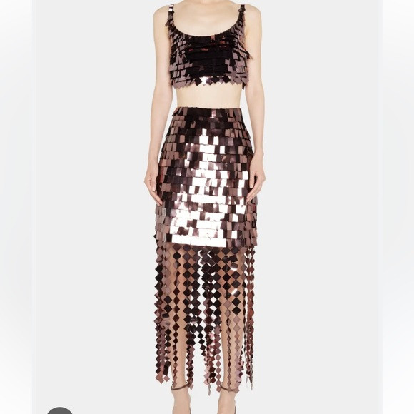 Jonathan Simkhai Ronette Embroidered Sequin top and Lucee Sequin Midi Skirt | Poshmark