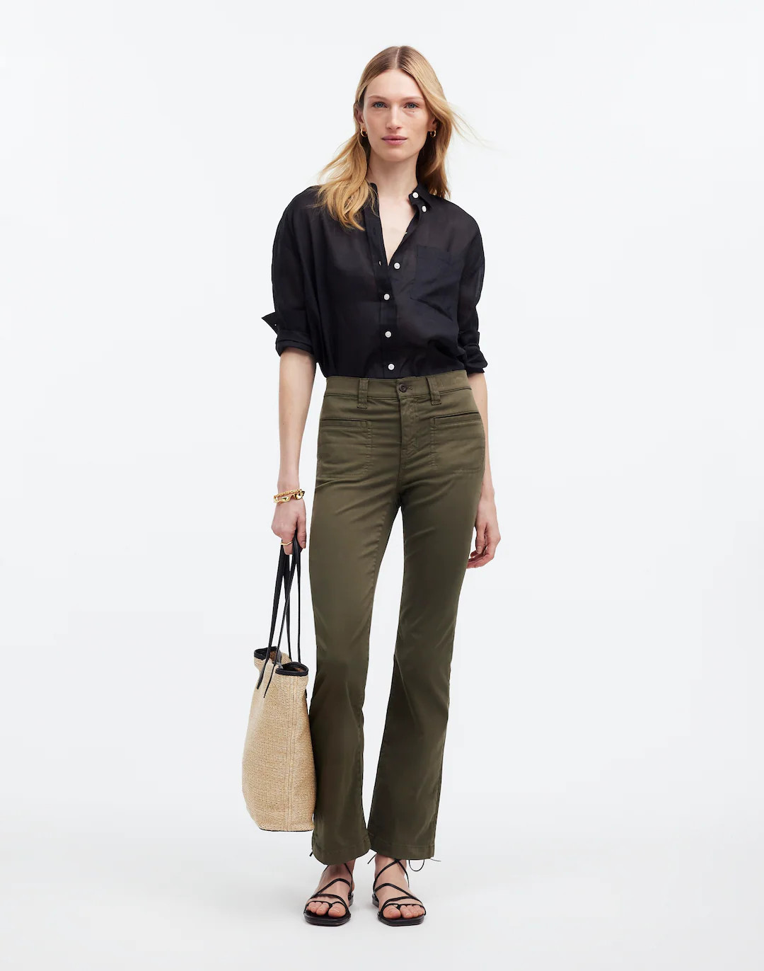Kick Out Crop Pants in Garment-Dyed Sateen | Madewell