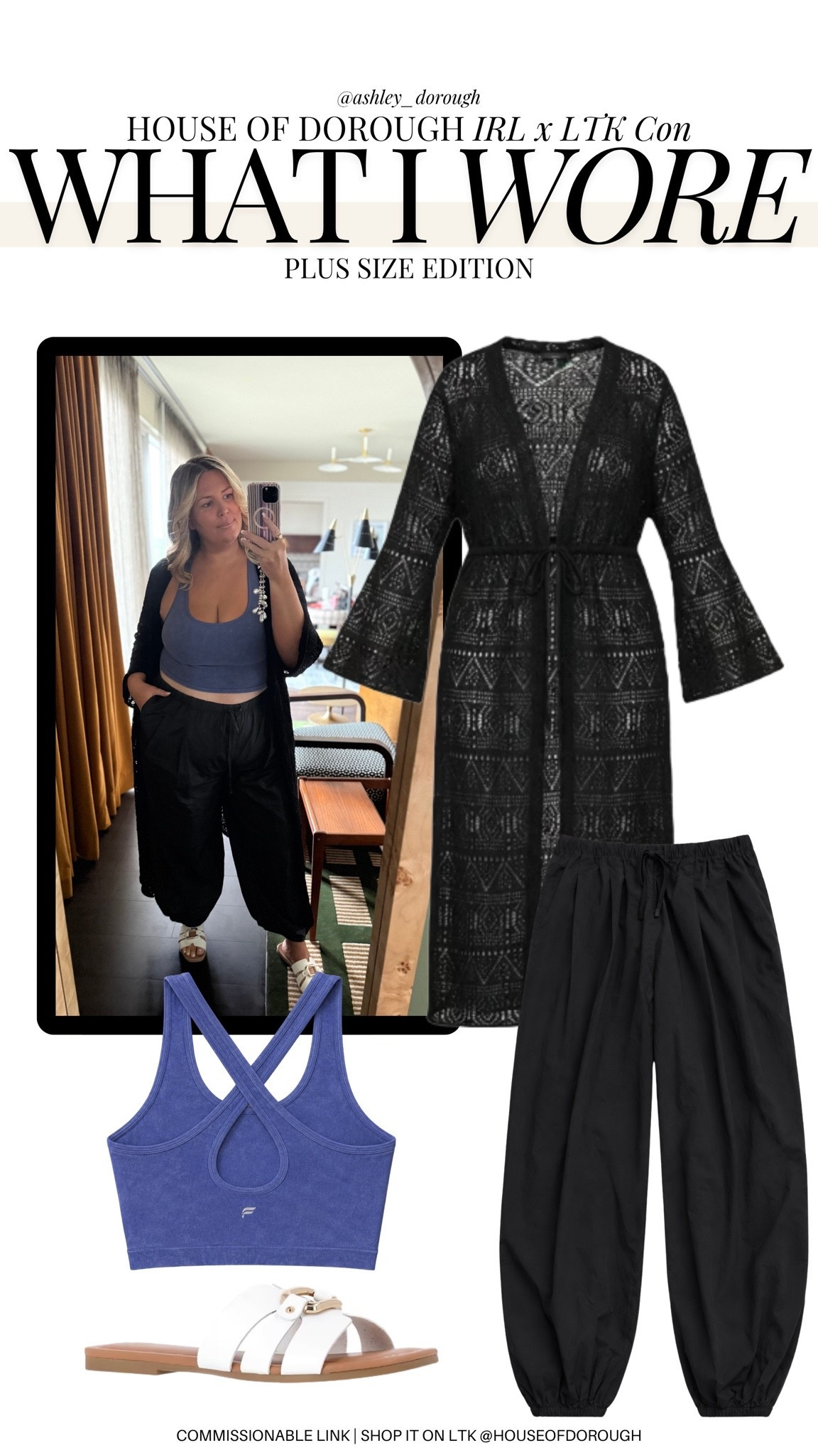Casual lounge outfit at LTK con! Wearing a 2X in the bra and XXL in the pants! Plus size, outfit inspo, LTK con, casual, fall fashion, apron y

#LTKMidsize #LTKPlusSize #LTKSeasonal