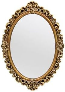 OIGUMR Oval Smallest Wall Mirror Resin Frame Size：12 x 8.3 inch Mirror Vintage Hanging Mirrors ... | Amazon (US)