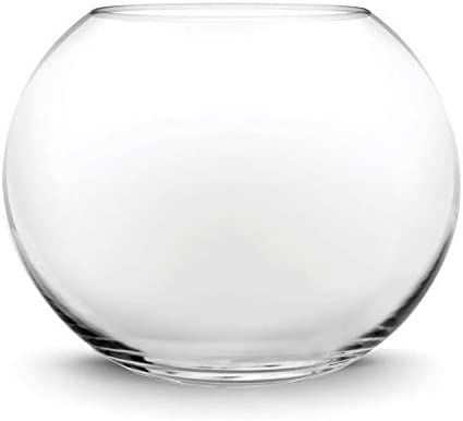 CYS EXCEL Glass Bubble Bowl (H-7.5" W-10", Approx. 2 Gal.) Multiple Size Choices Fish Bowl Vase G... | Amazon (US)