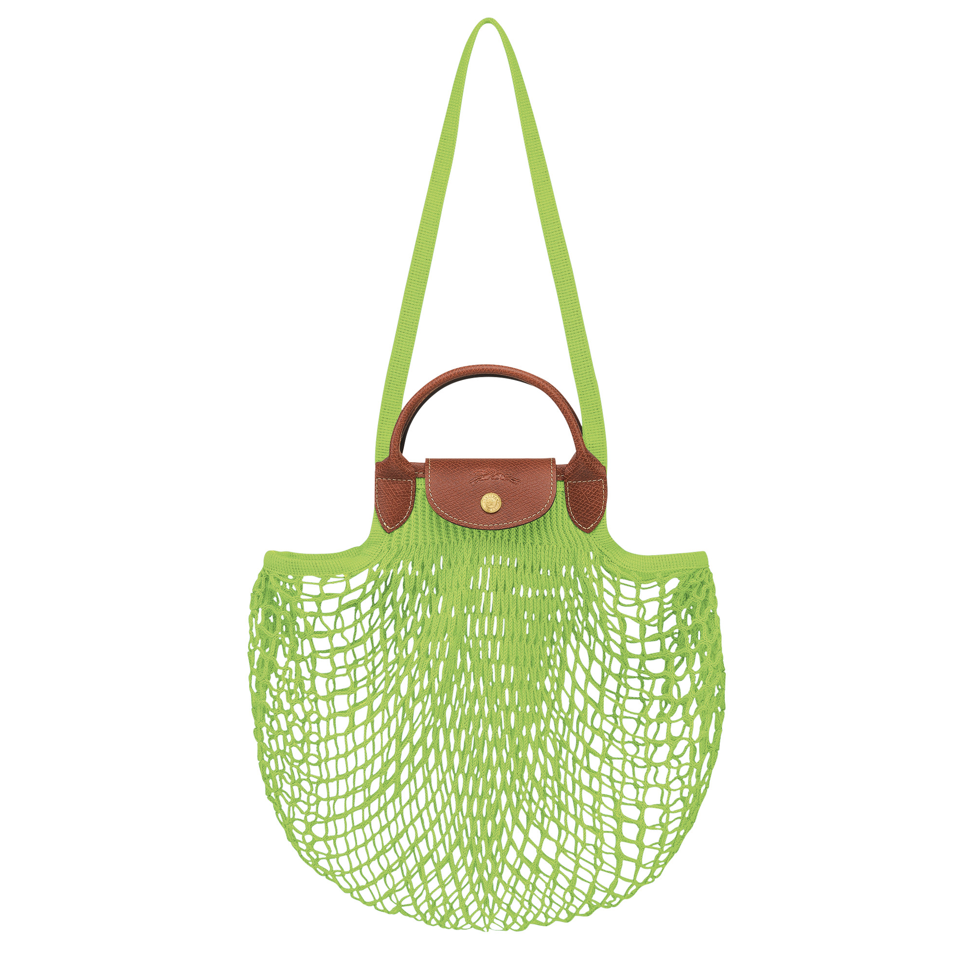 Le Pliage Filet L Mesh bag Green Light - Canvas | Longchamp US | Longchamp