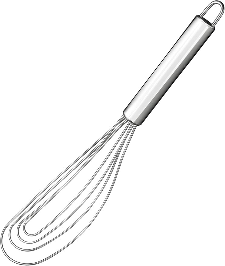 10.63" Stainless Steel Flat Whisk,Egg Beater for Blending,Whisking,Beating,or Stirring | Amazon (US)