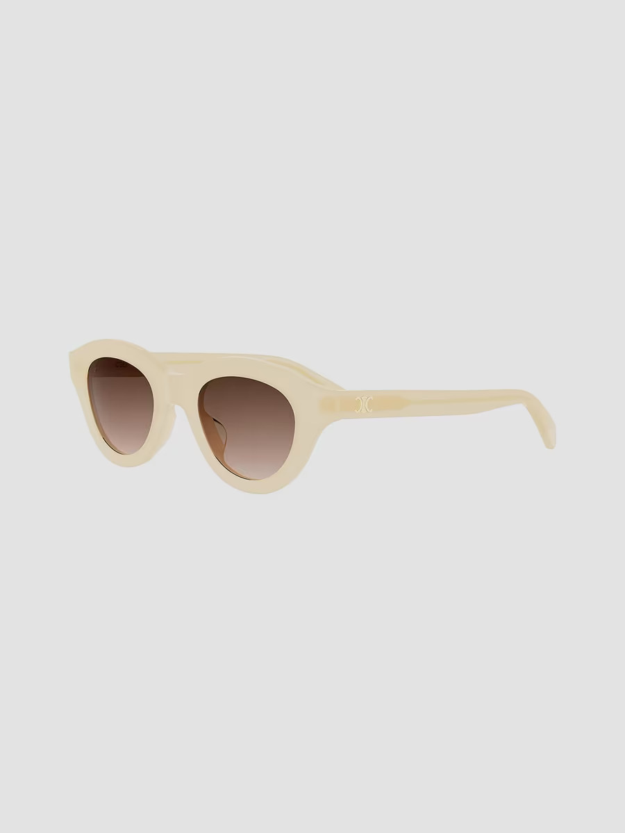 Women's Triomphe Mini 47MM Oval Sunglasses - Orange Gradient Brown | Saks Fifth Avenue