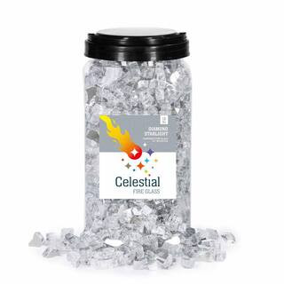 1/2 in. 10 lbs. Diamond Starlight Reflective Tempered Fire Glass in Jar | The Home Depot