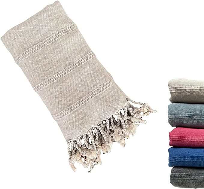 MyAprils Turkish Towels for Bathroom - Decorative Hand Towel, 100% Cotton Stone Washed, Turkish K... | Amazon (US)