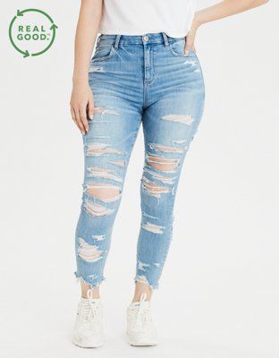 AE Ne(X)t Level Curvy High-Waisted Jegging Crop | American Eagle Outfitters (US & CA)