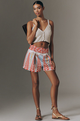 Farm Rio Braided Waist Shorts | Anthropologie (US)