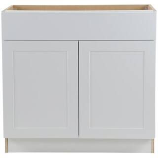 Hampton Bay Cambridge Shaker Assembled 36x34.5x24.5 in. All Plywood Base Cabinet w/ 1 Soft Close ... | The Home Depot