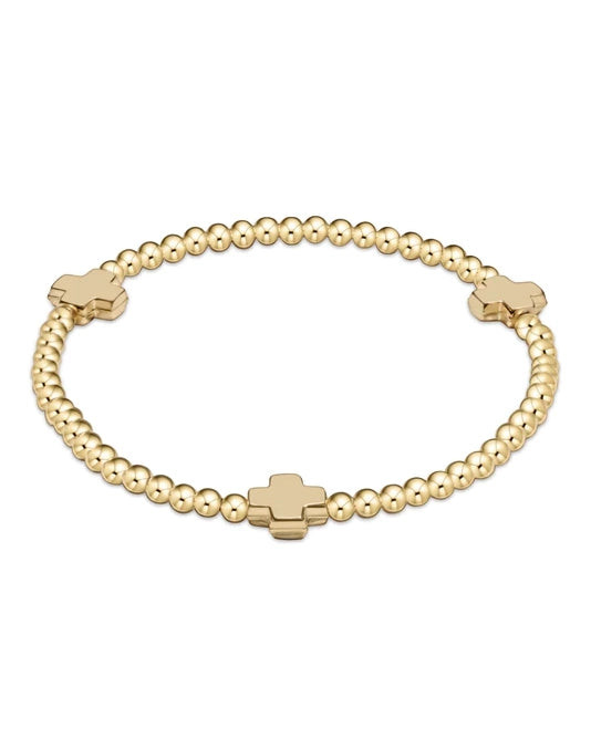 Enewton Signature Cross Gold Pattern 3mm | ish Boutique