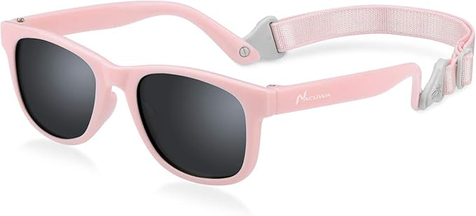 Nacuwa Baby Sunglasses - 100% UV Proof Sunglasses for Baby, Toddler, Kids - Ages 0-2 Years - Case... | Amazon (US)
