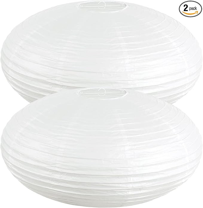 2 Pcs 24 Inch Oval Paper Lanterns Pendant Lamp Shade Hanging Chinese Japanese Lantern China Ball ... | Amazon (US)