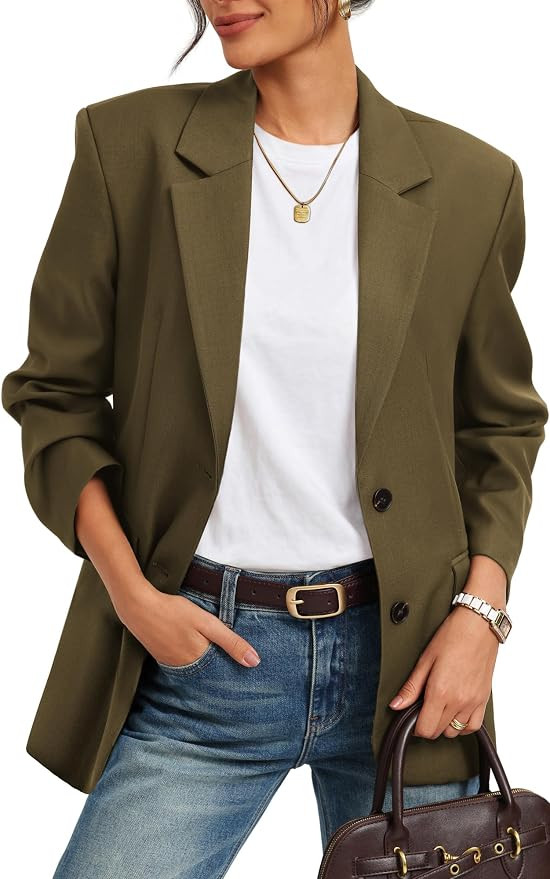 GRACE KARIN Women's Blazer Business Casual 2026 Fall Work Office Suit Jackets Long Sleeve Lapel O... | Amazon (US)