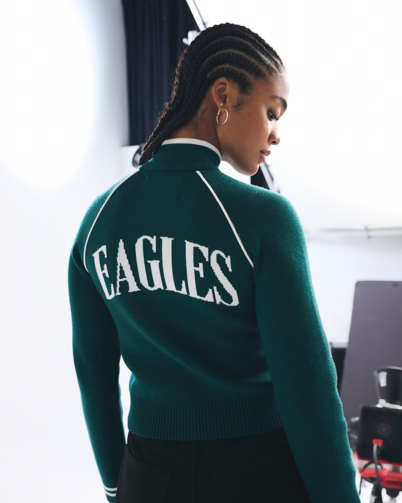 Philadelphia Eagles Mockneck Zipper Cardigan | Abercrombie & Fitch (US)