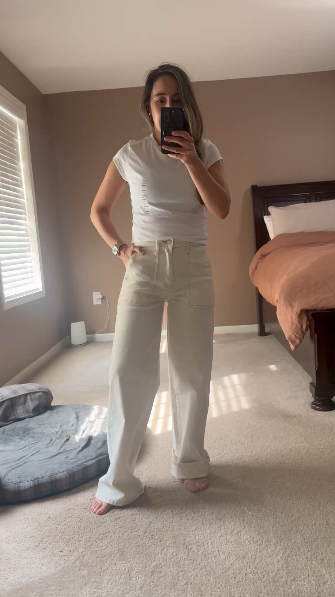 Walmart wide leg cream colored jeans
Walmart basic white t (not 100% cotton 🙌)

These jeans are for the taller girls, would need to be hemmed for petites, but still really cute!

#LTKTall #LTKPetite #LTKootd