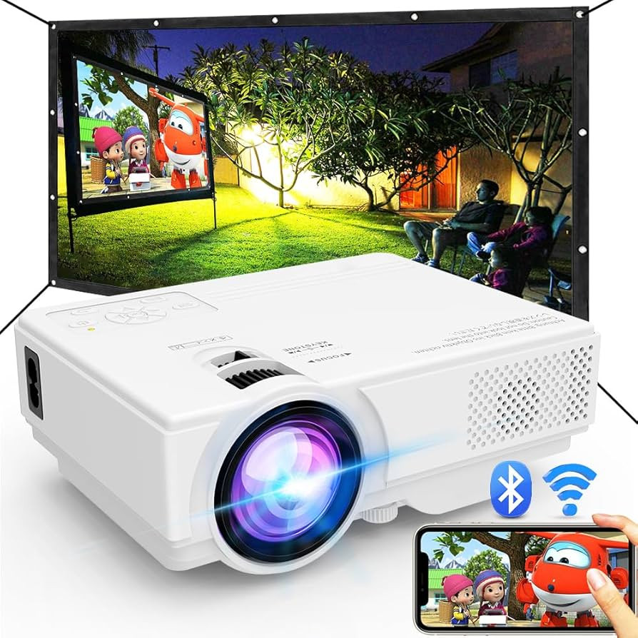 Projector with WiFi and Bluetooth, Upgrade Outdoor Projector, Mini Movie Projector Supports 1080P... | Amazon (US)