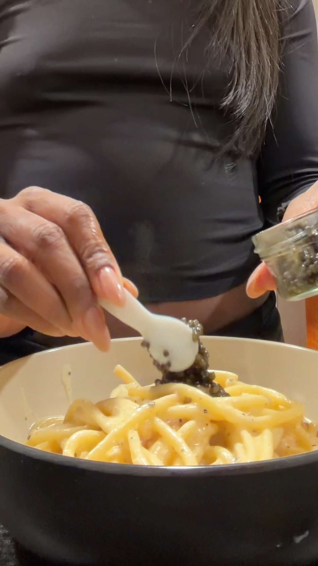I cook like I style.. intentionally. #caviar #pasta #fyp #foodtiktok #selfcare 

 #LTKdayinmylife #LTKselfcare #LTKfoodie