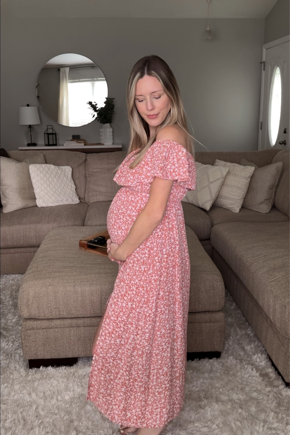 Floral dress from Amazon thats bump-friendly & non-maternity. I'm 5ft and wearing a size small!

#LTKStyleTip #LTKBump #LTKFindsUnder50