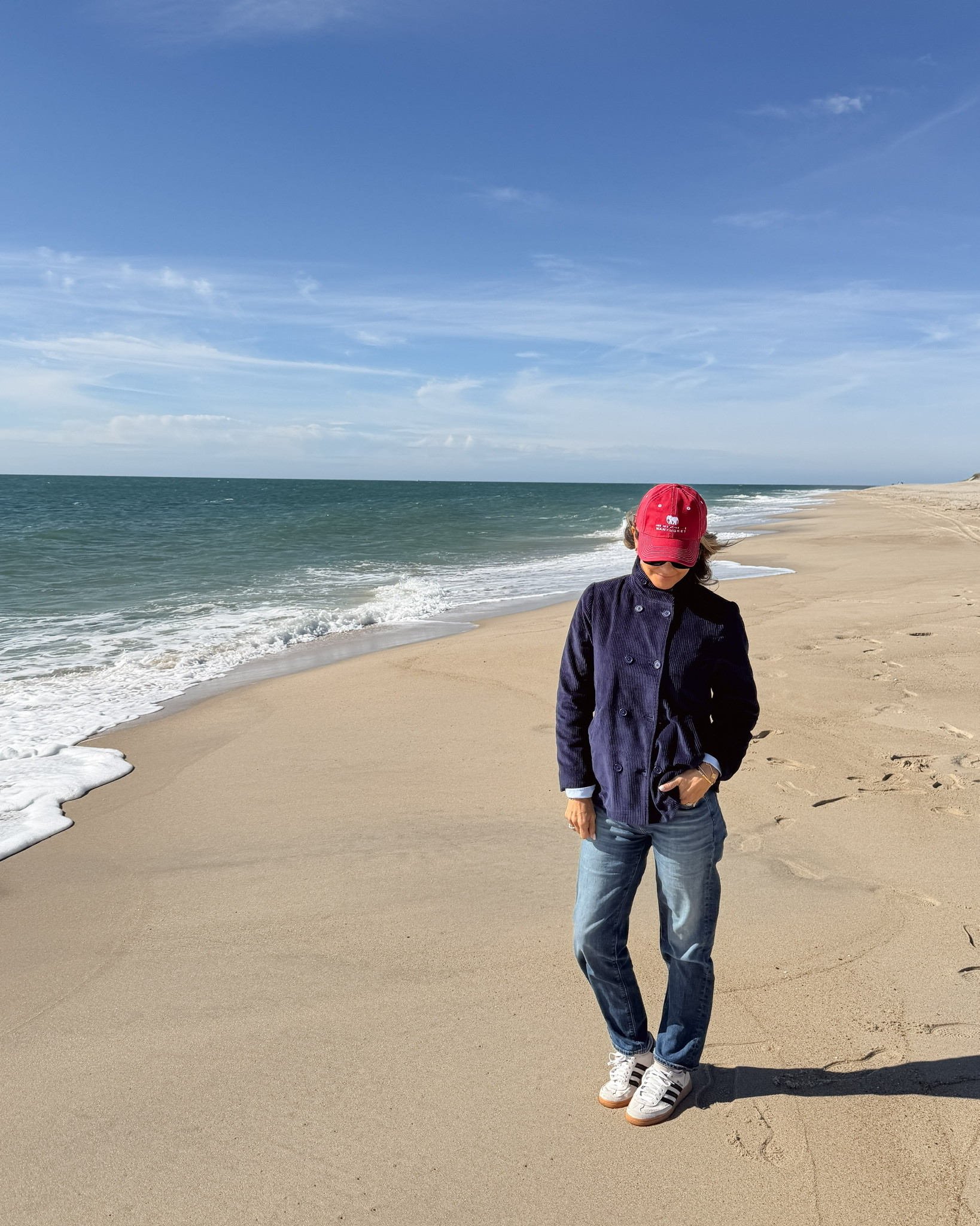 I’m 5’6
Corduroy navy jacket XS Discount Code Tammy15 
Jeans TTS
Tennis shoes TTS

Sharing casual outfits, elevated basics, polished staples, and modern trends.