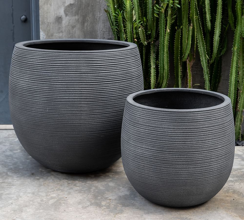 Jax Clay Outdoor Planters | Pottery Barn (US)