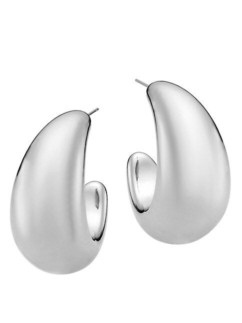 Tsuki Sterling Silver Tapered Hoop Earrings | Saks Fifth Avenue