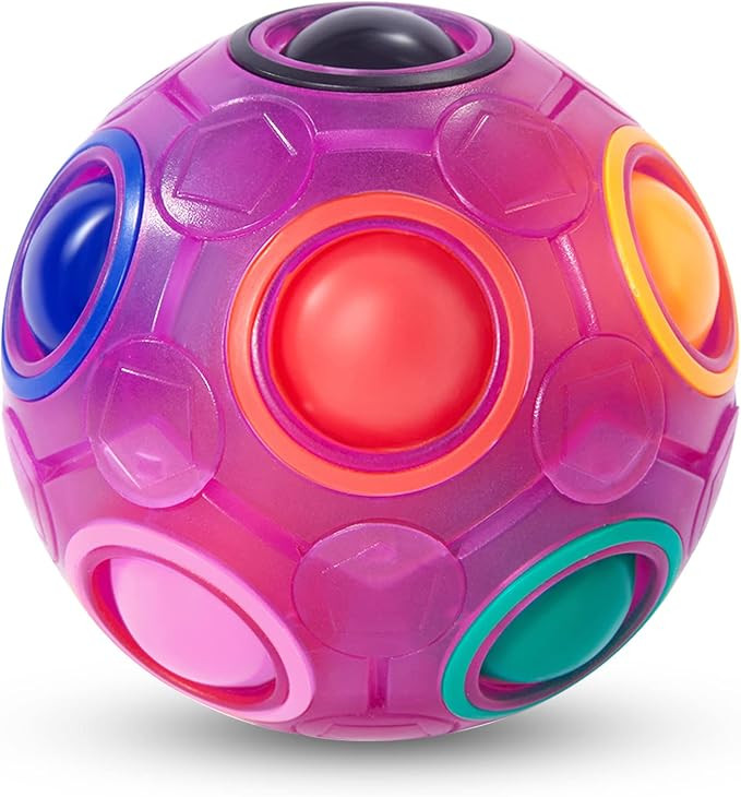 Vdealen Magic Rainbow Puzzle Ball, Fidget Ball Puzzle Brain Teaser Fidget Toy for Boys & Girls- B... | Amazon (US)