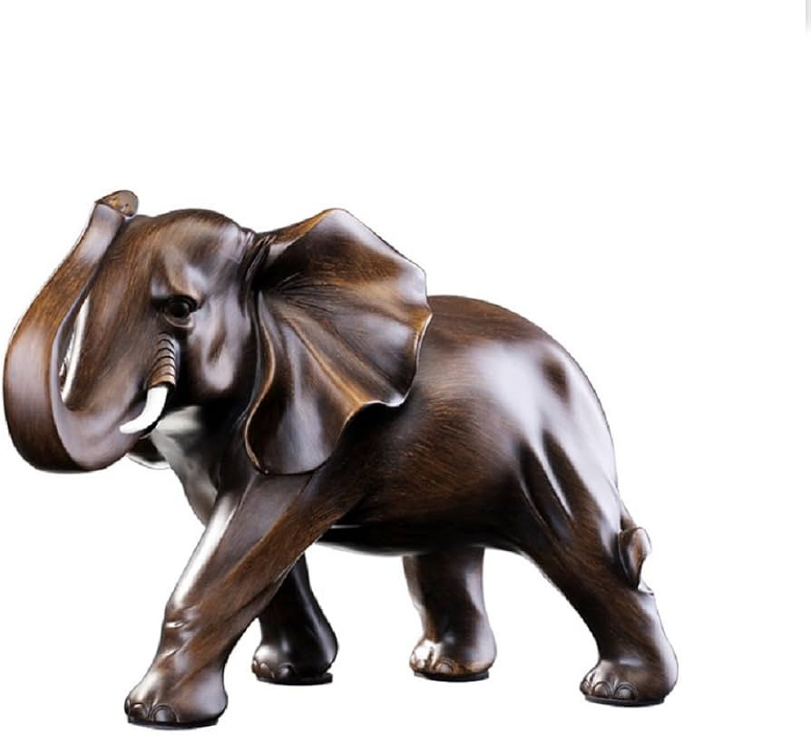 NSMACC Elephant Statue Rosewood Color Wealth Lucky Figurine Office Home Decor Elephant Sculpture ... | Amazon (US)