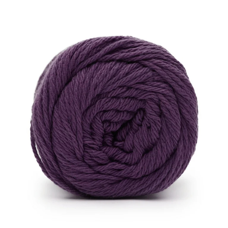 Peaches & Creme Solid 4 Medium Cotton Yarn, Black Currant 2.5oz/70.9g, 120 Yards | Walmart (US)