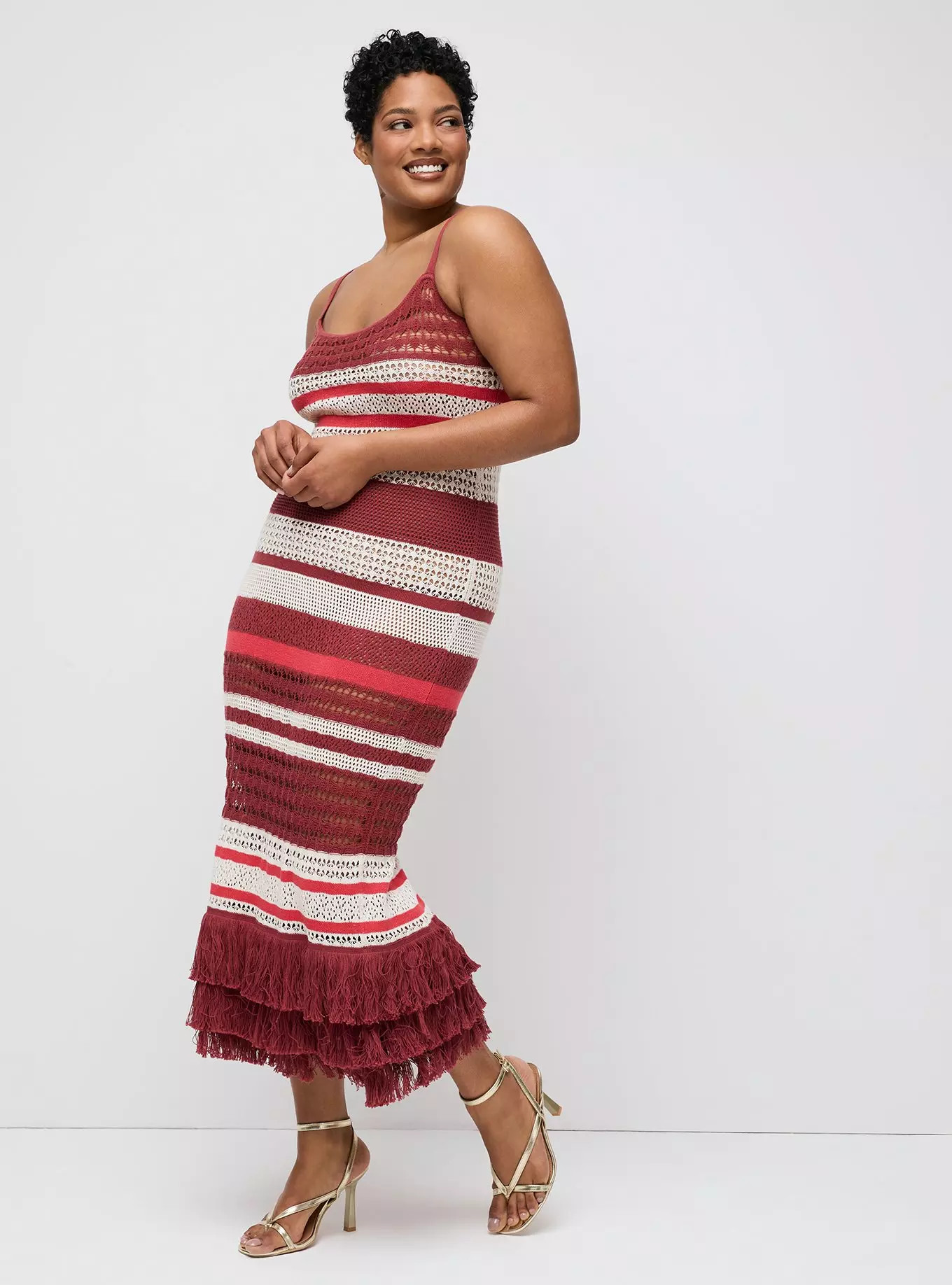 Studio Fringe Knit Maxi Dress | Torrid (US & Canada)