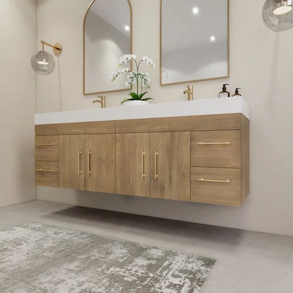 72'' Double Bathroom Vanity with Top | Wayfair North America