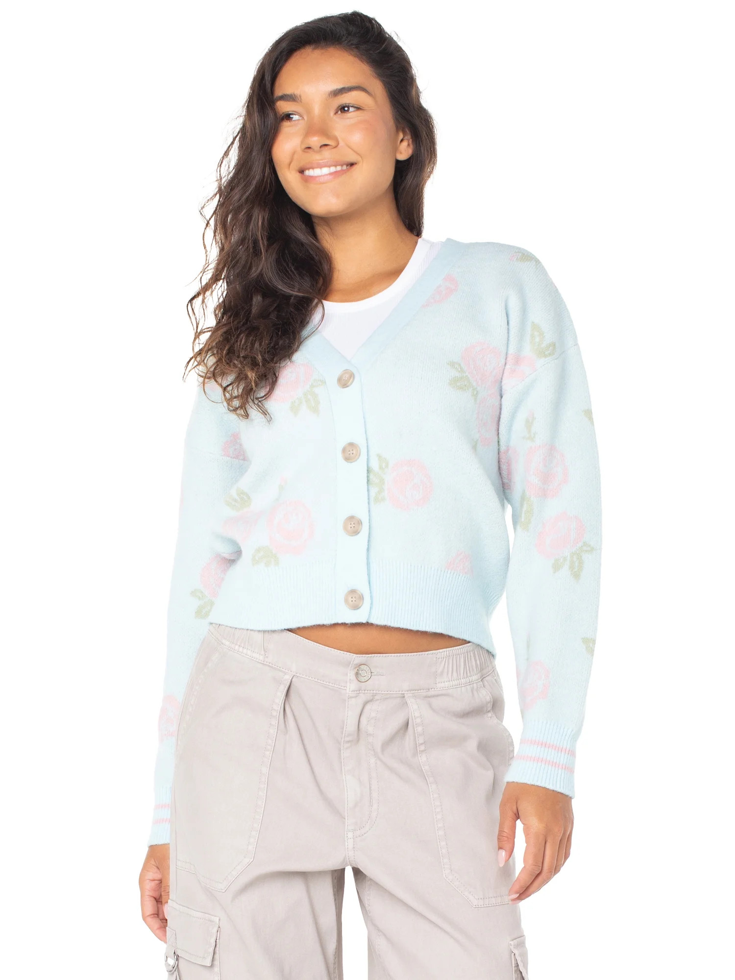 Celebrity Pink Cardigan Sweater, Women's and Women's Plus | Walmart (US)