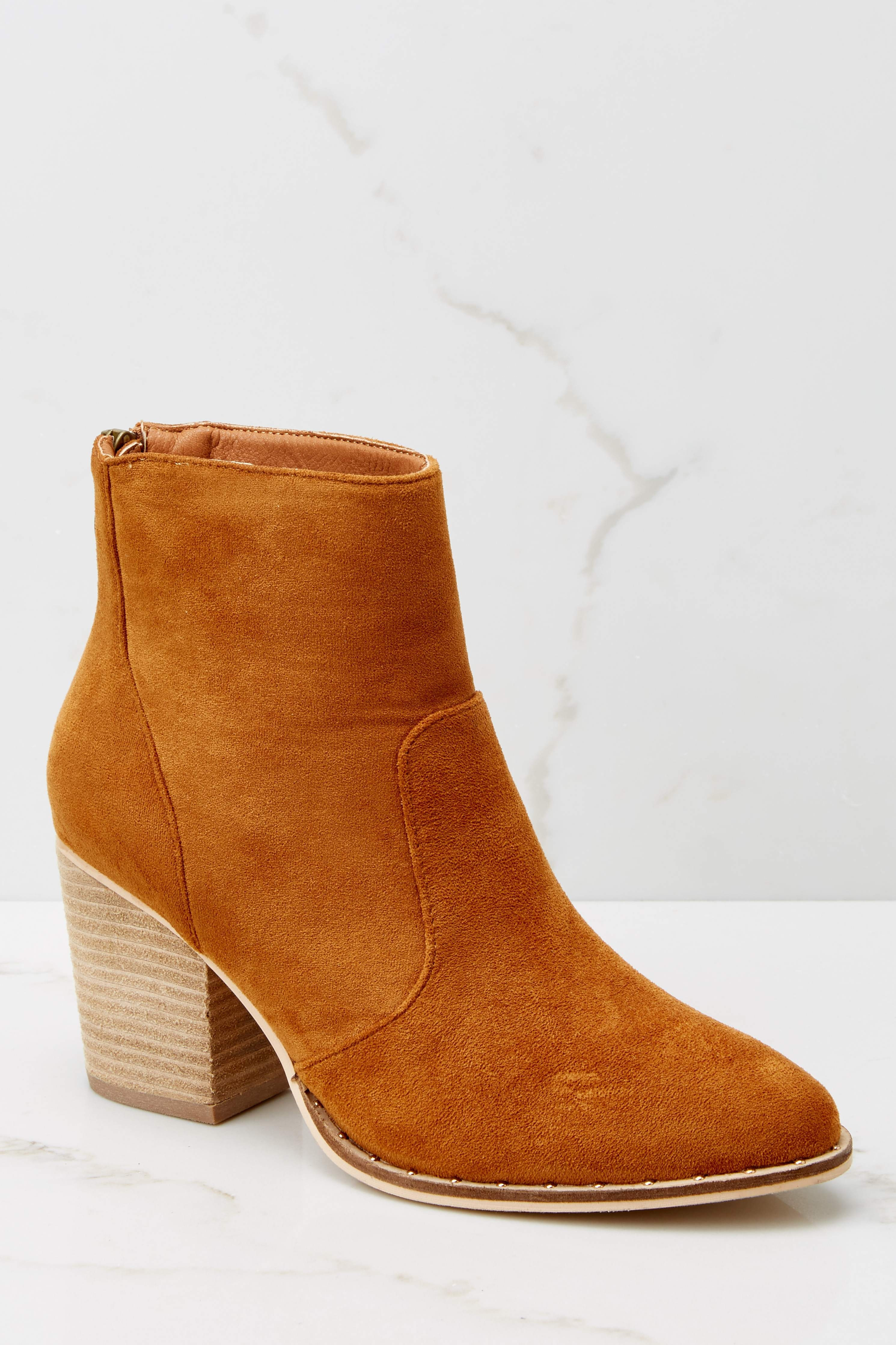 First Steps Camel Ankle Booties | Red Dress 