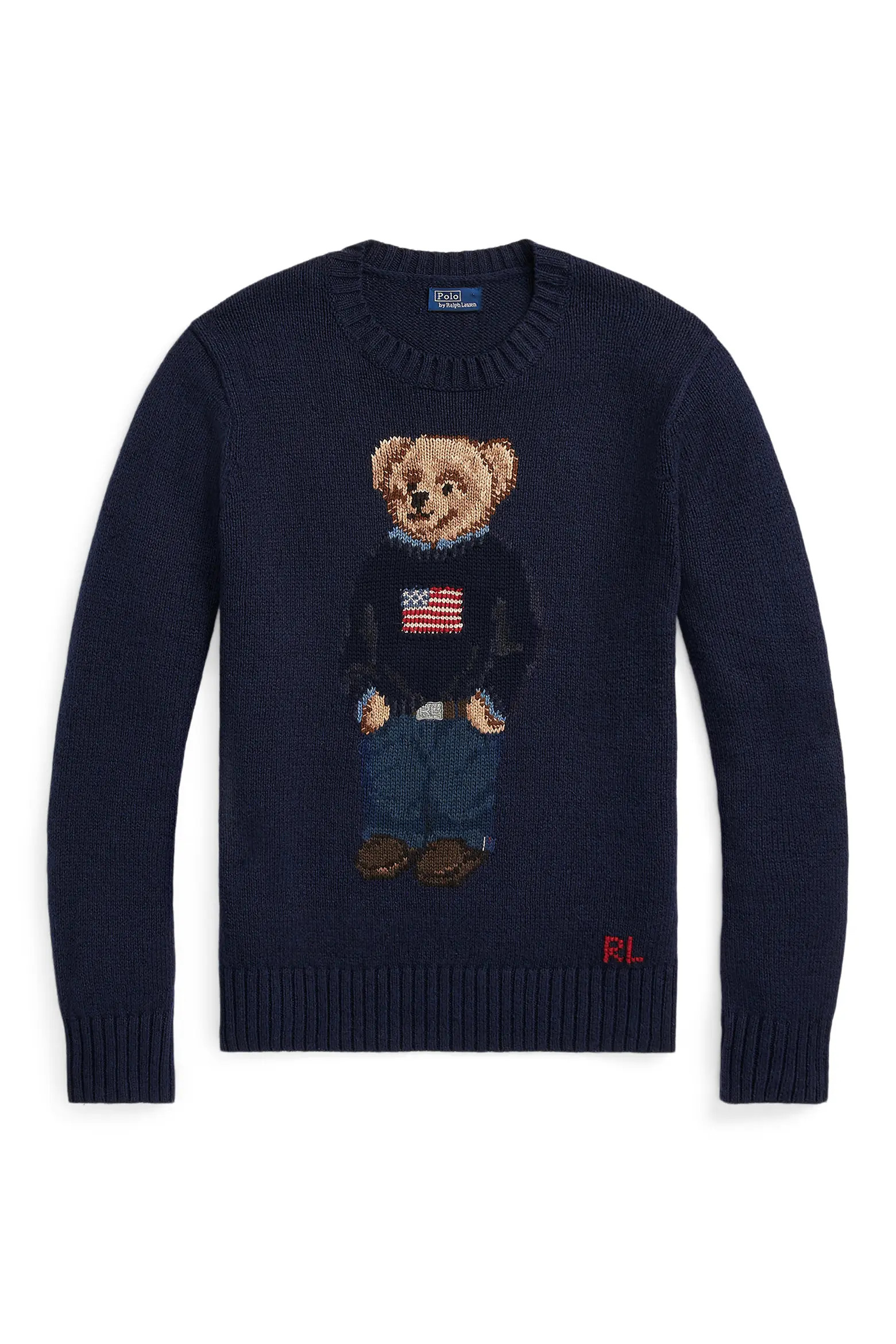 Polo Ralph Lauren Bear Graphic Cotton & Linen Crewneck Sweater (Women) | Nordstrom | Nordstrom