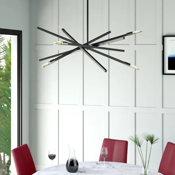 Archer 6 - Light Sputnik Modern Linear Chandelier | Wayfair North America