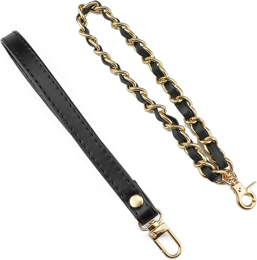 BEAULEGAN Purse Wrist Straps - Genuine Leather - Replacement for Clutch Pouch, Set of 2 PCS Black... | Amazon (US)