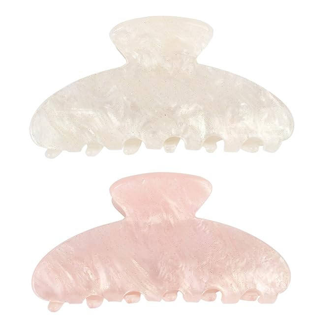 Canitor Hair Claw Clips for Women Acrylic Marbled Hair Clips for Thick Thin Hair Emi Cute Hair Ac... | Amazon (US)
