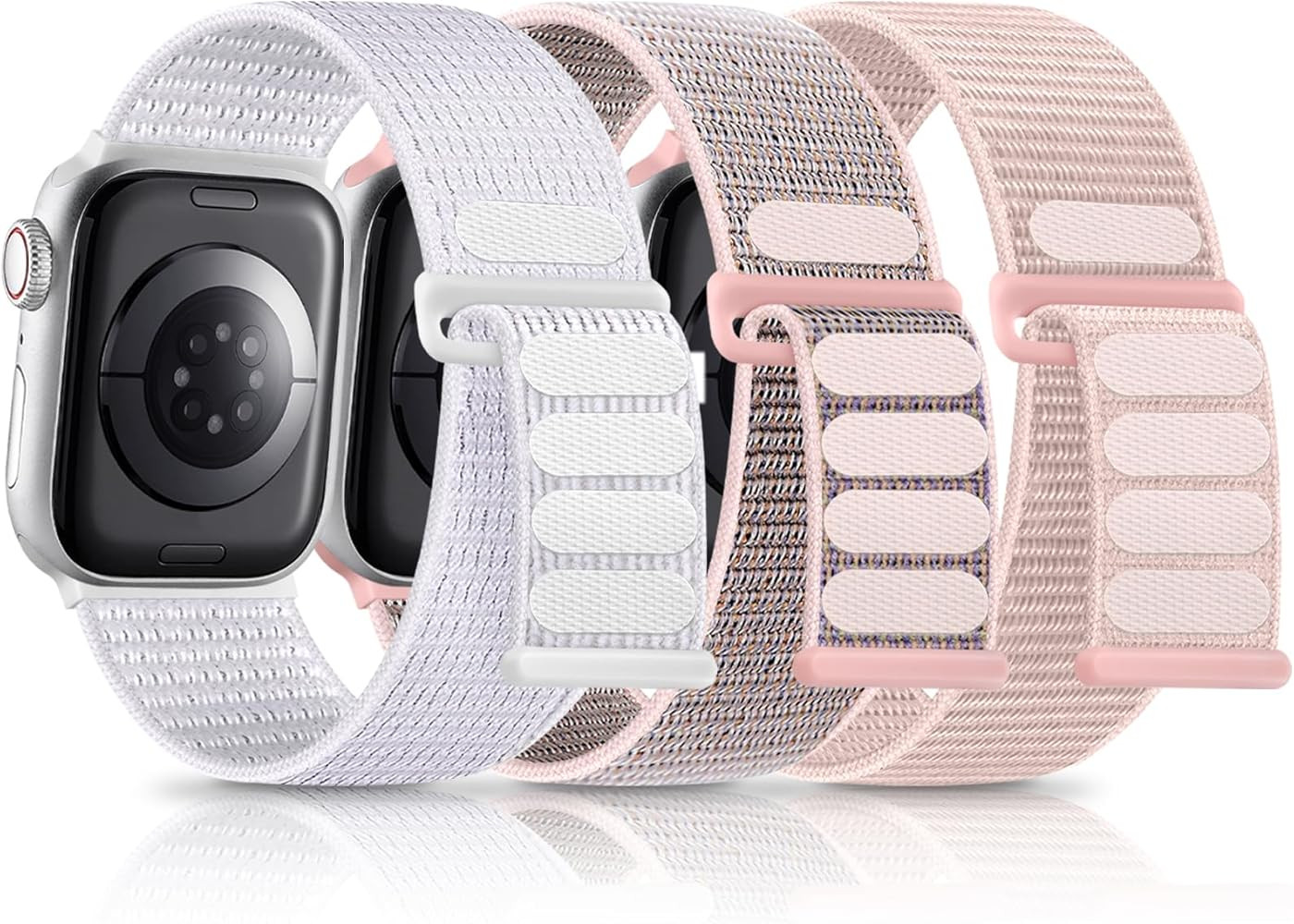 3 Pack Band Compatible with Apple Watch Band 38mm 40mm 41mm 42mm 44mm 45mm 46mm 49mm Women Men, B... | Amazon (US)