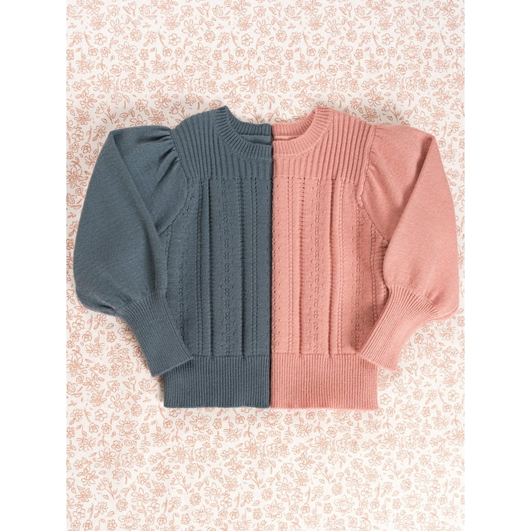 Modern Moments by Gerber Toddler Girl Pointelle Sweater, Sizes 12 Months - 5T | Walmart (US)