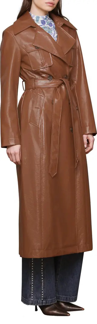 Avec Les Filles Belted Faux Leather Utility Trench Coat | Nordstrom | Nordstrom