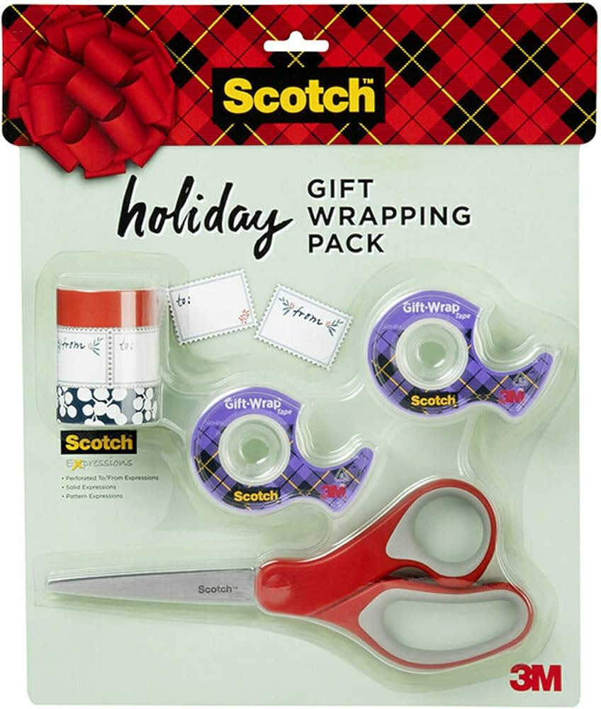 Scotch® Holiday Gift Wrapping Tape Pack, Multicolor, Kit | Amazon (US)