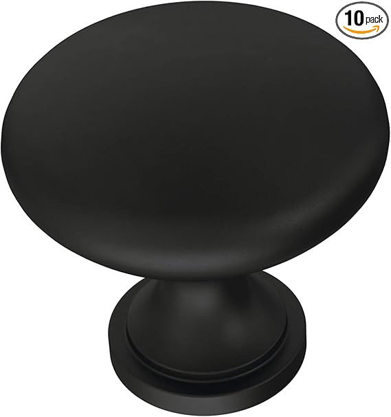 Franklin Brass P42354Z-FB-B Garrett Cabinet Knob, 10-Pack, Matte Black | Amazon (US)