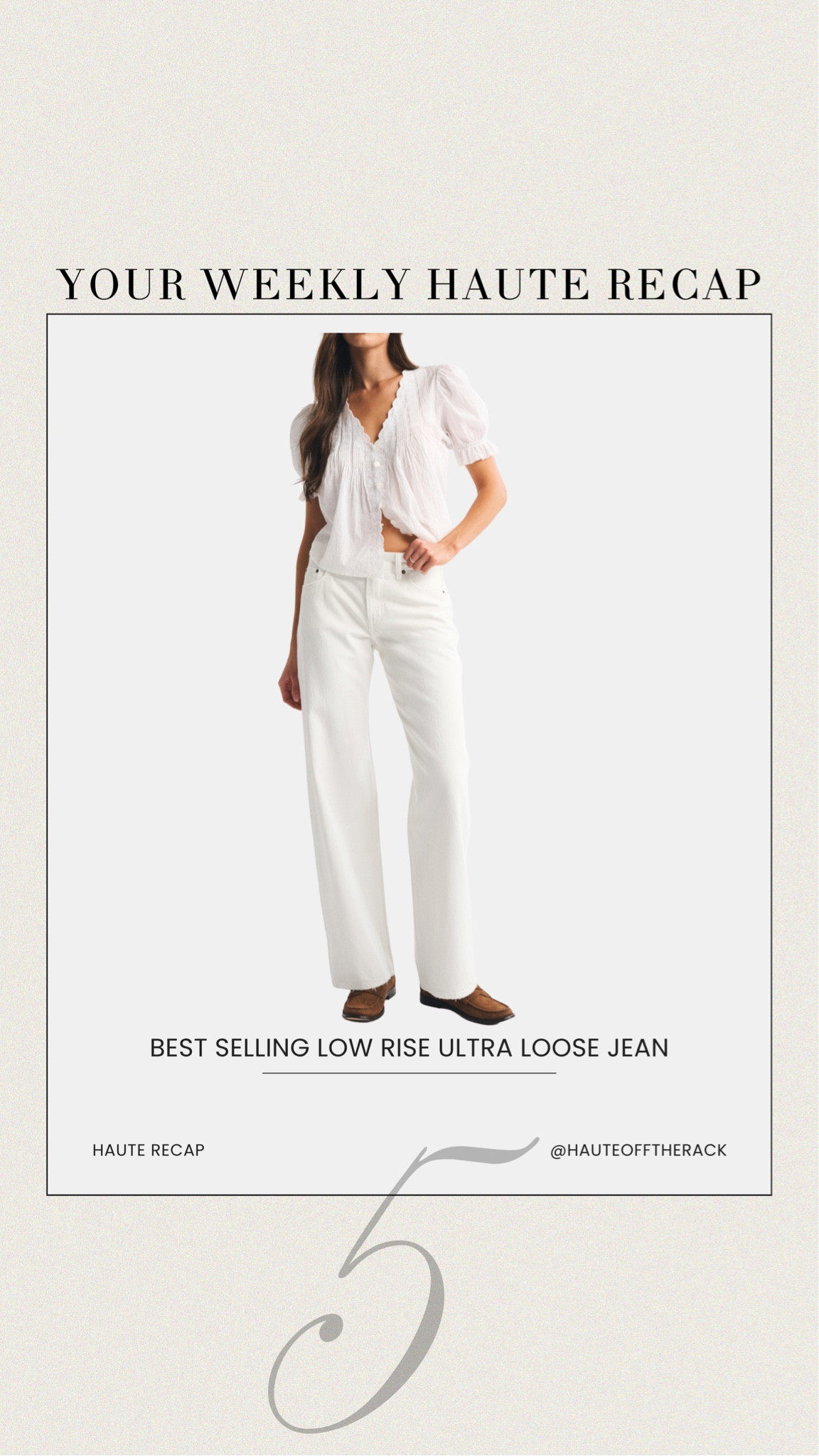 Obsessed with my low rise white jeans! 

I wear the regular length in the jeans when i want to wear with heels. 

Take 20% OFF my bag with code: HAUTE20

#whitejeans #dailyfind #workwear #abercrombie #denim

#LTKSeasonal #LTKootd