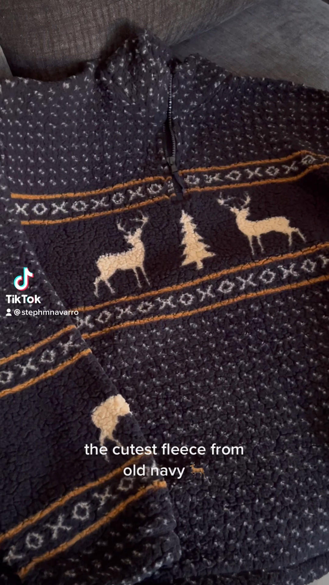 Oversized Patterned Sherpa Quarter Zip Sweatshirt