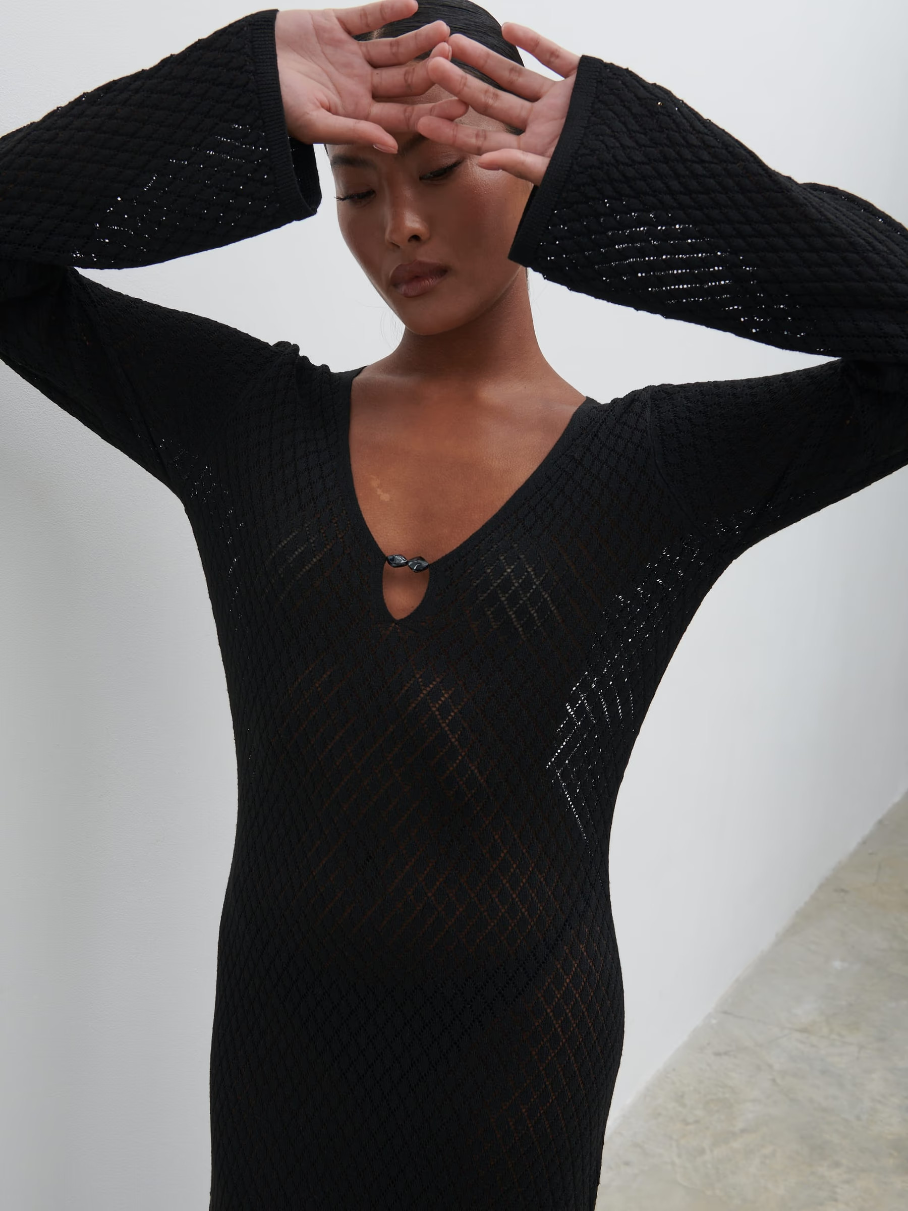 Croisette Knit Beaded Midaxi Dress | Pretty Lavish (UK)