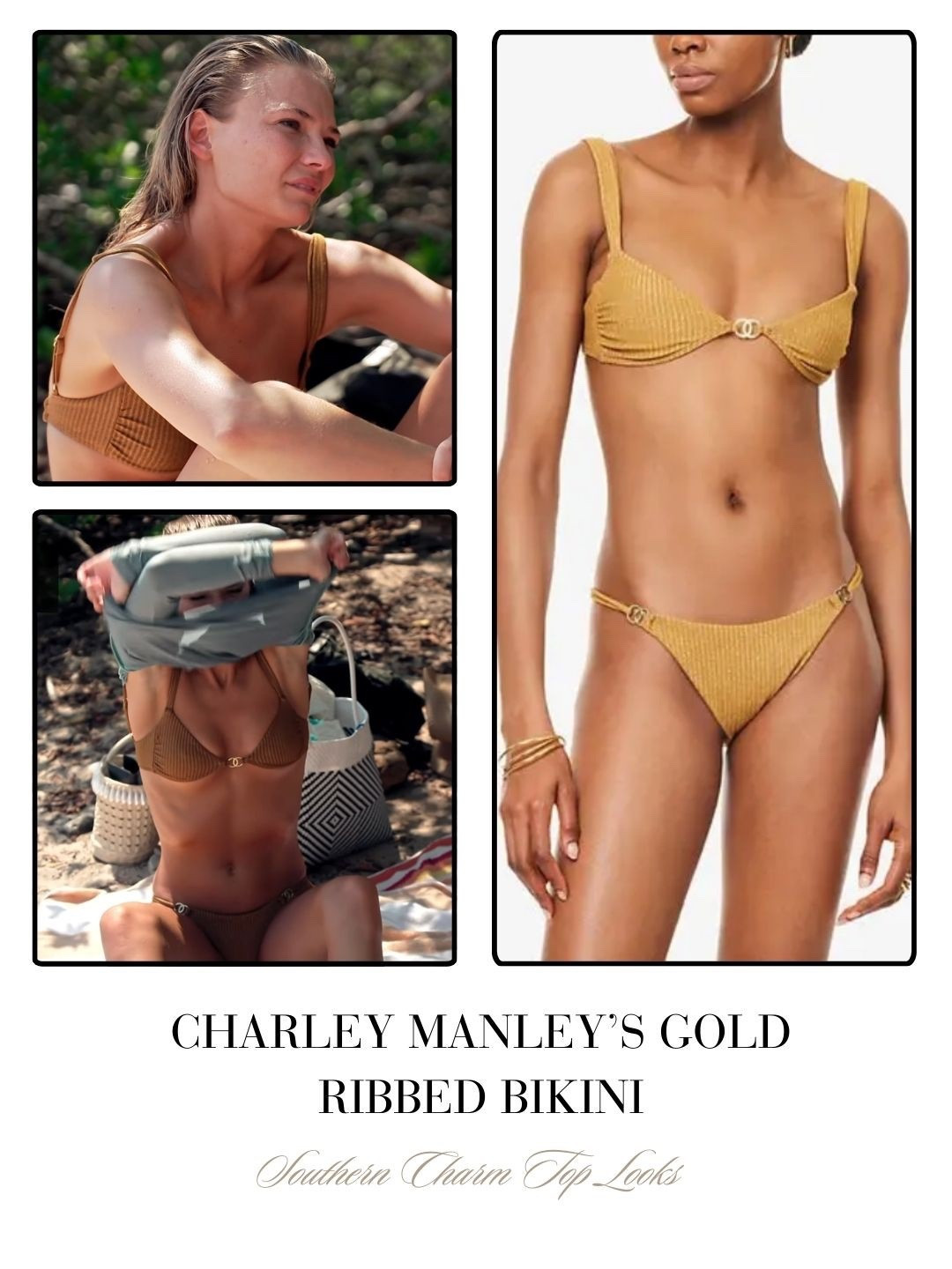 Charley Manely’s Gold Ribbed Bikini 