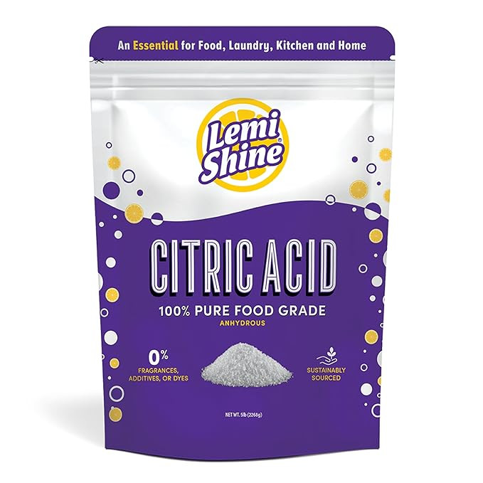 Lemi Shine 100% Citric Acid Powder 5 Pound Bag l Pure Food-Grade Flavor Enhancer & All-Natural Pr... | Amazon (US)