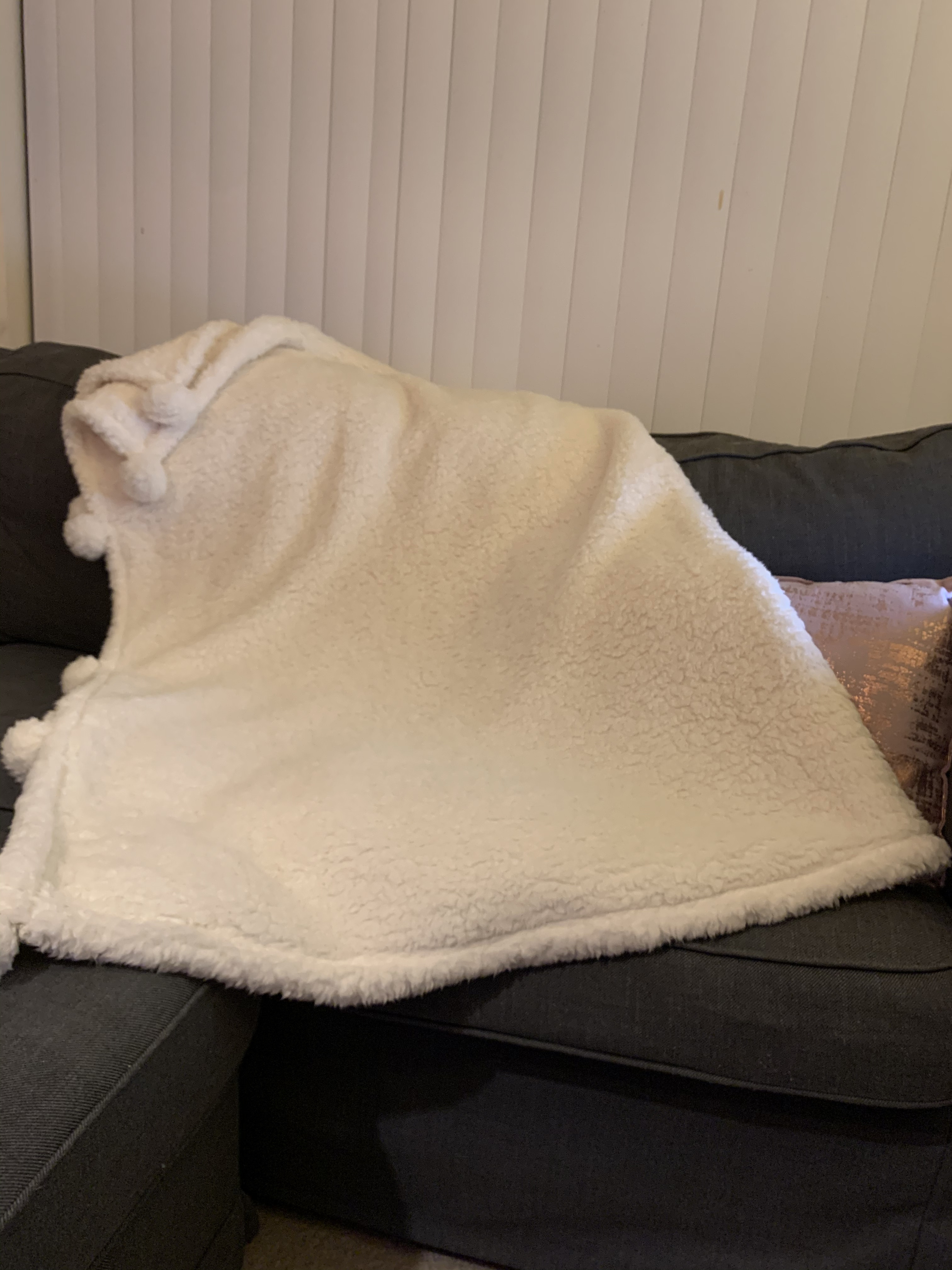 Premium Pom Pom Throw Blanket - Tan Throw Blanket, Plush Blanket, Soft Throw Blanket, Super Soft ... | Amazon (US)