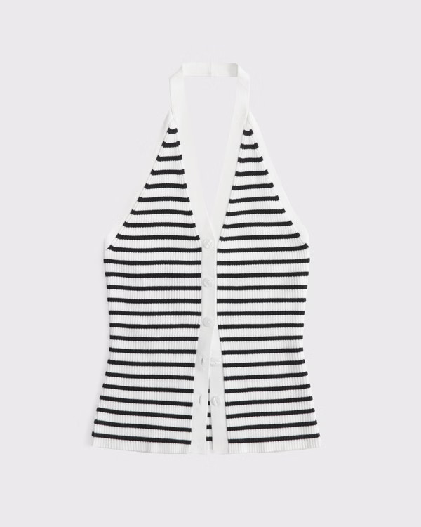 Women's Ribbed Halter Sweater Vest | Women's Tops | Abercrombie.com | Abercrombie & Fitch (US)